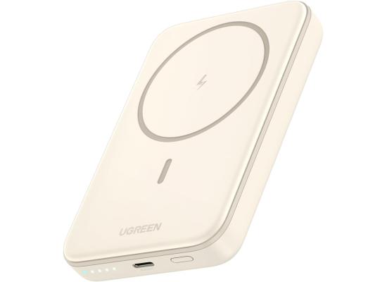 UGREEN PB561 Magnetic Power Bank, 10,000mAh Wireless Portable Charger, PD 20W Fast Charging Battery Pack with USB-C for Magsafe, iPhone 16/16 Pro/15/15 Plus/15 Pro/15 Pro Max, iPhone14/13/12 Series - White